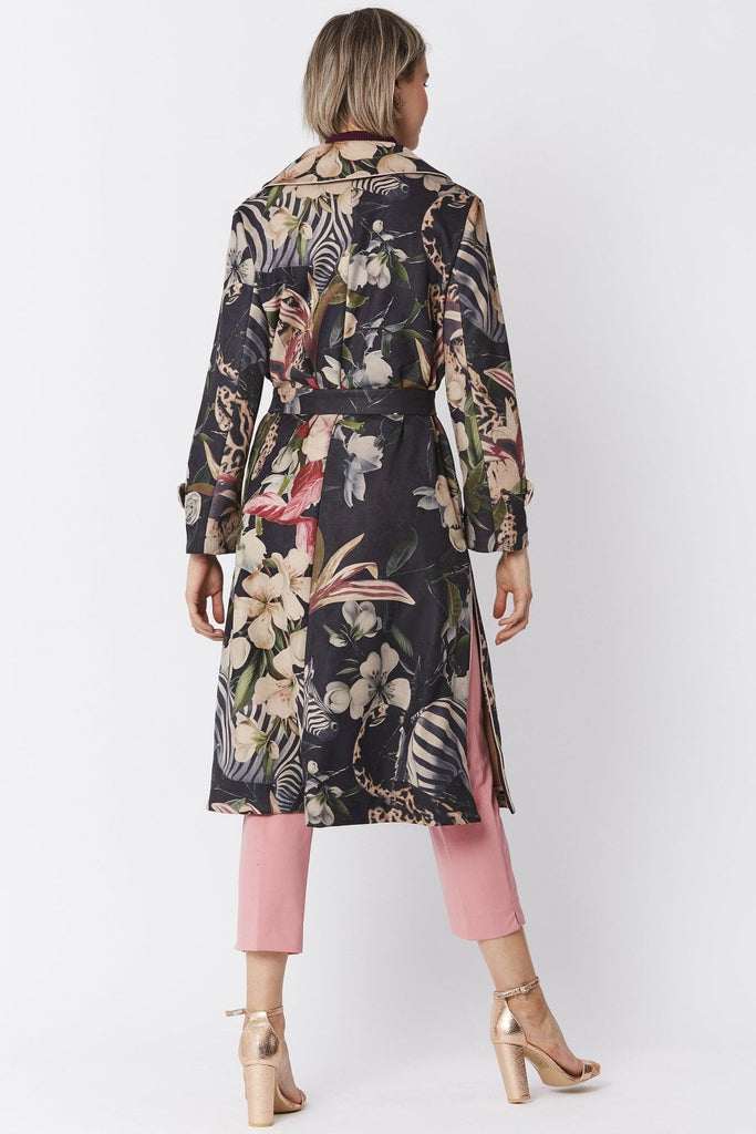 Floral Trench Coat